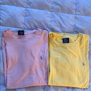 Polo by Ralph Lauren Pink and Yellow Mens Tees